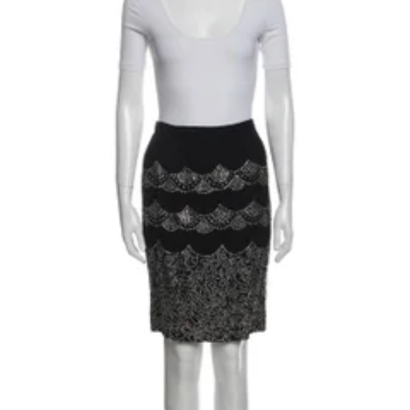 Vintage Abby Fredelle 100% Silk Beaded Skirt Suit Set — Size 6 - Picture 4 of 6